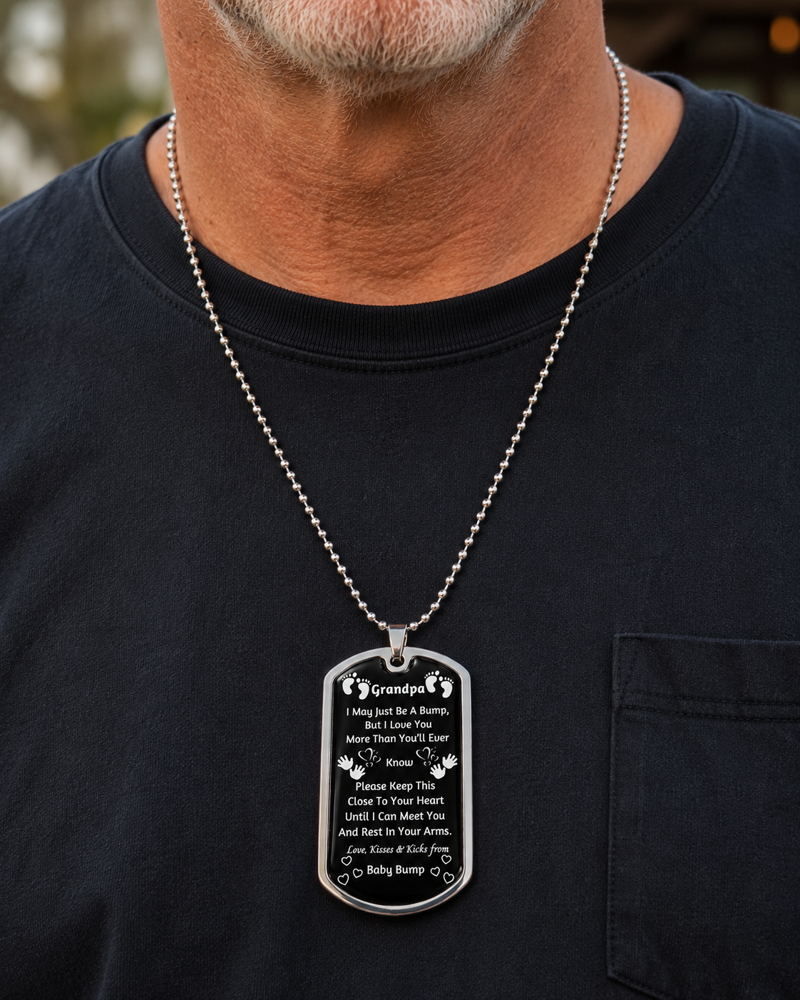 Grandma and Grandpa Baby Announcement Necklace – Baby Bump Keepsake Pregnancy Reveal Gift
