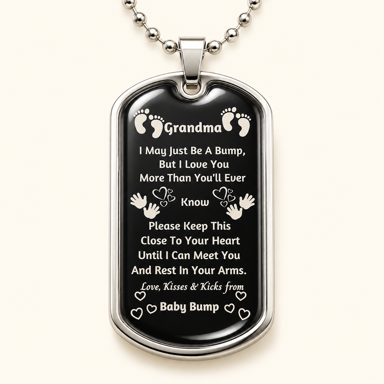 Grandma and Grandpa Baby Announcement Necklace – Baby Bump Keepsake Pregnancy Reveal Gift