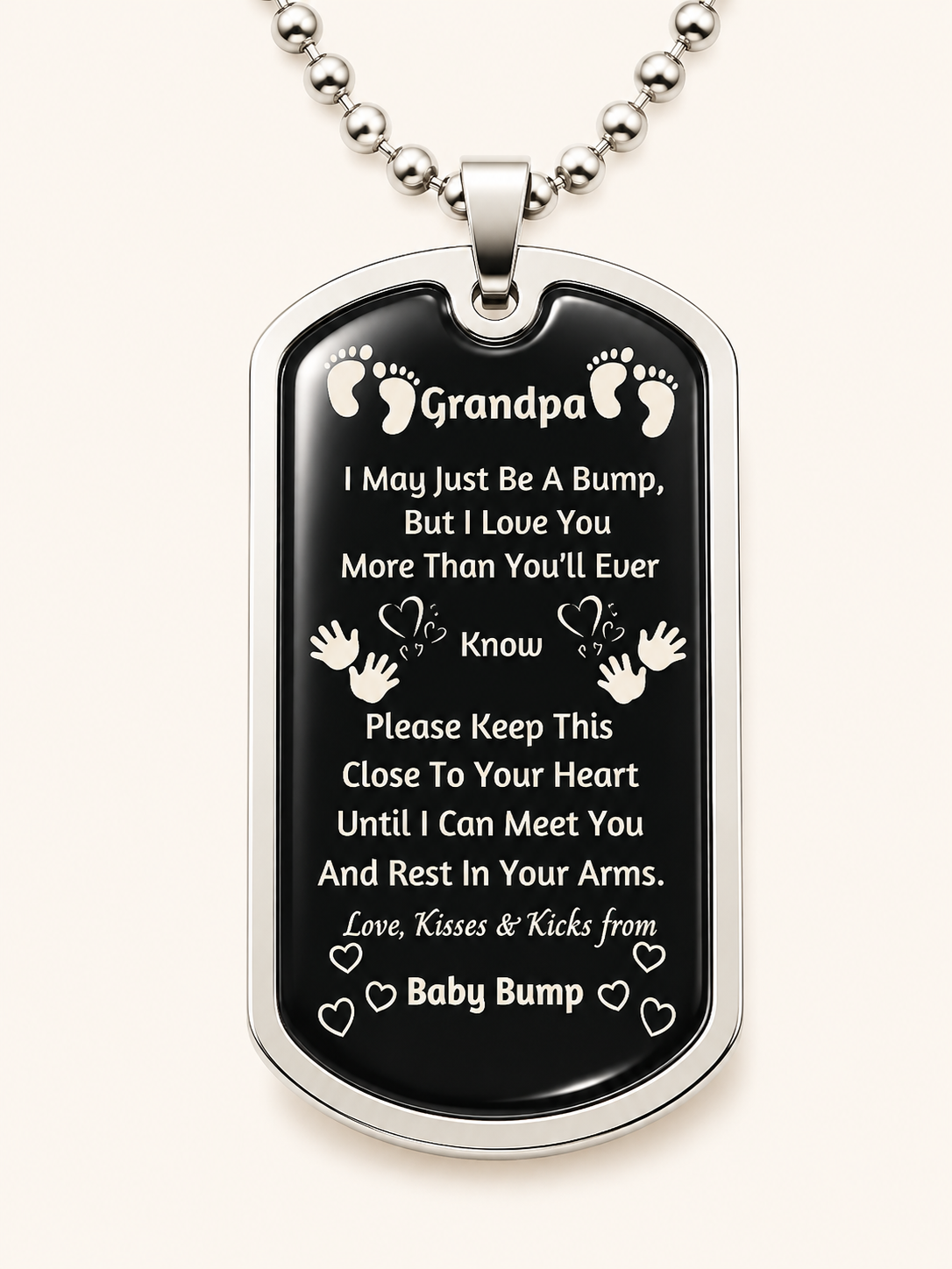 Grandma and Grandpa Baby Announcement Necklace – Baby Bump Keepsake Pregnancy Reveal Gift
