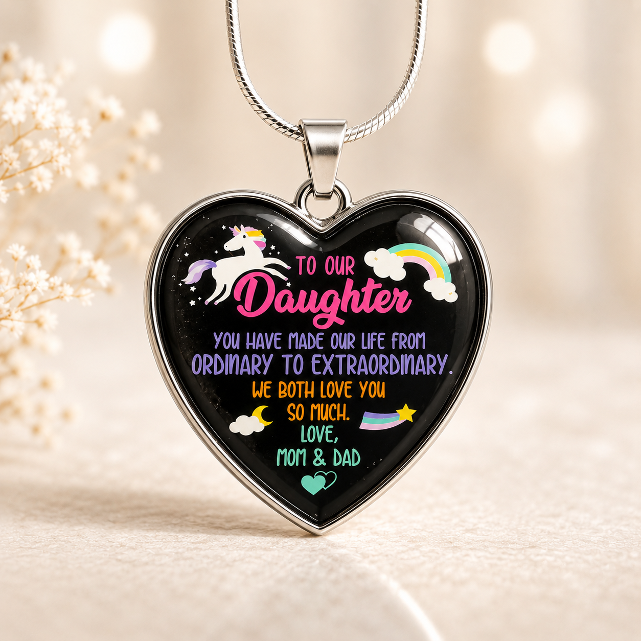 To Our Son Dog Tag Necklace – Wherever Life Takes You, We Hope You'll Always Be Safe, Love Mom & Dad