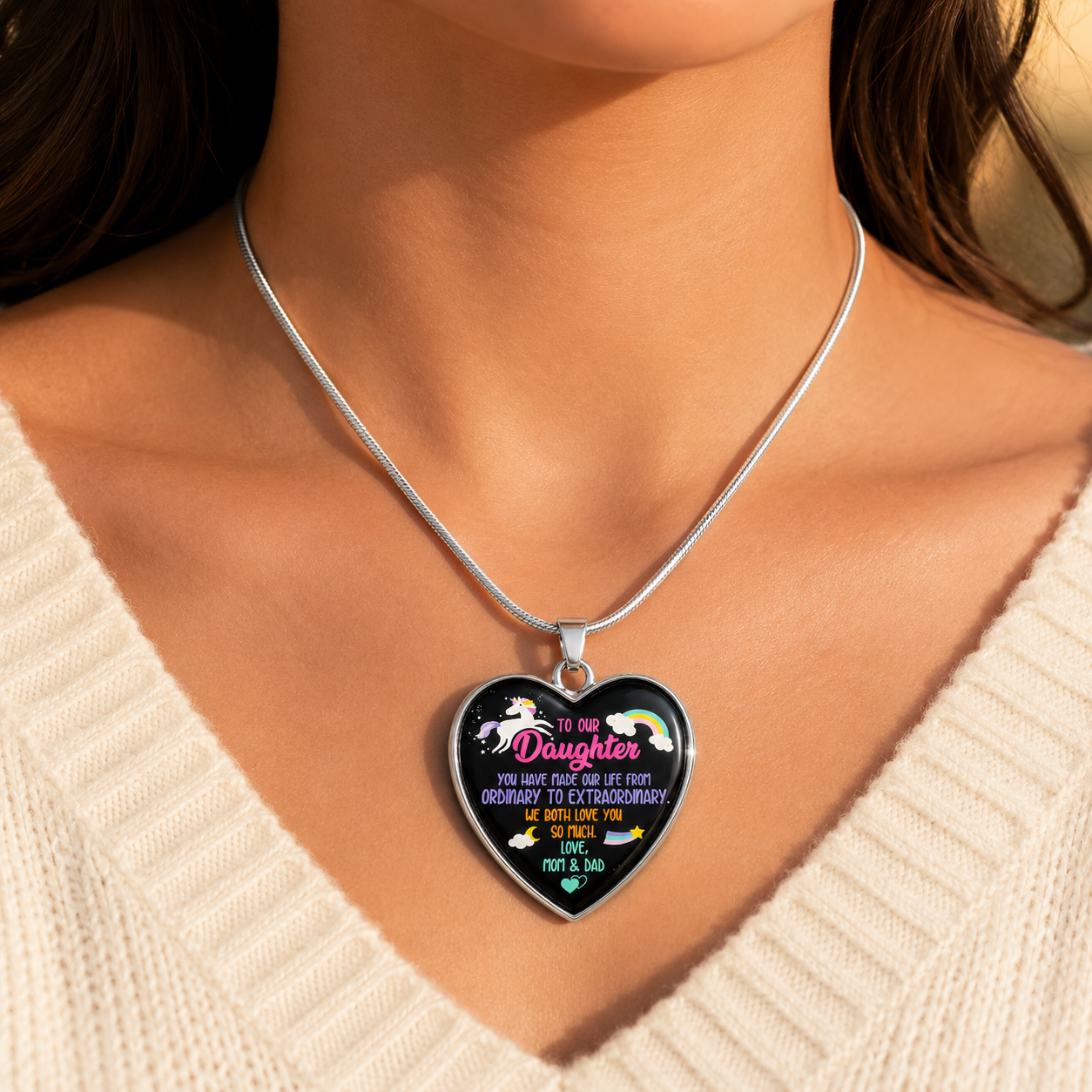 To Our Son Dog Tag Necklace – Wherever Life Takes You, We Hope You'll Always Be Safe, Love Mom & Dad