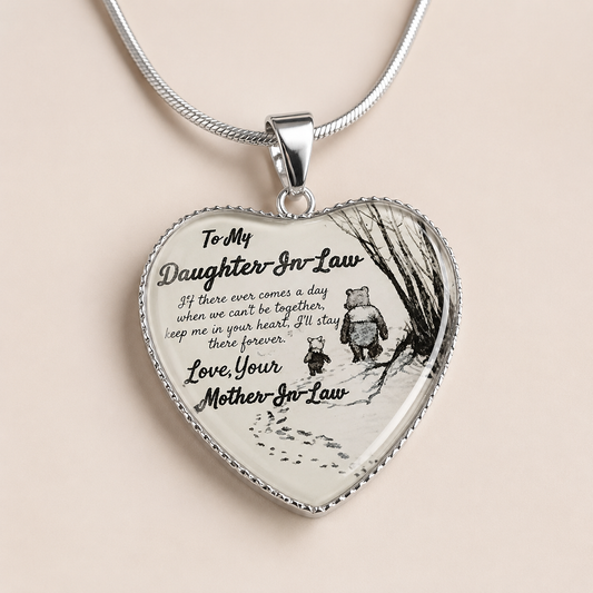 To My Daughter-in-Law Heart Necklace from Mother-in-Law – Keep Me in Your Heart Forever