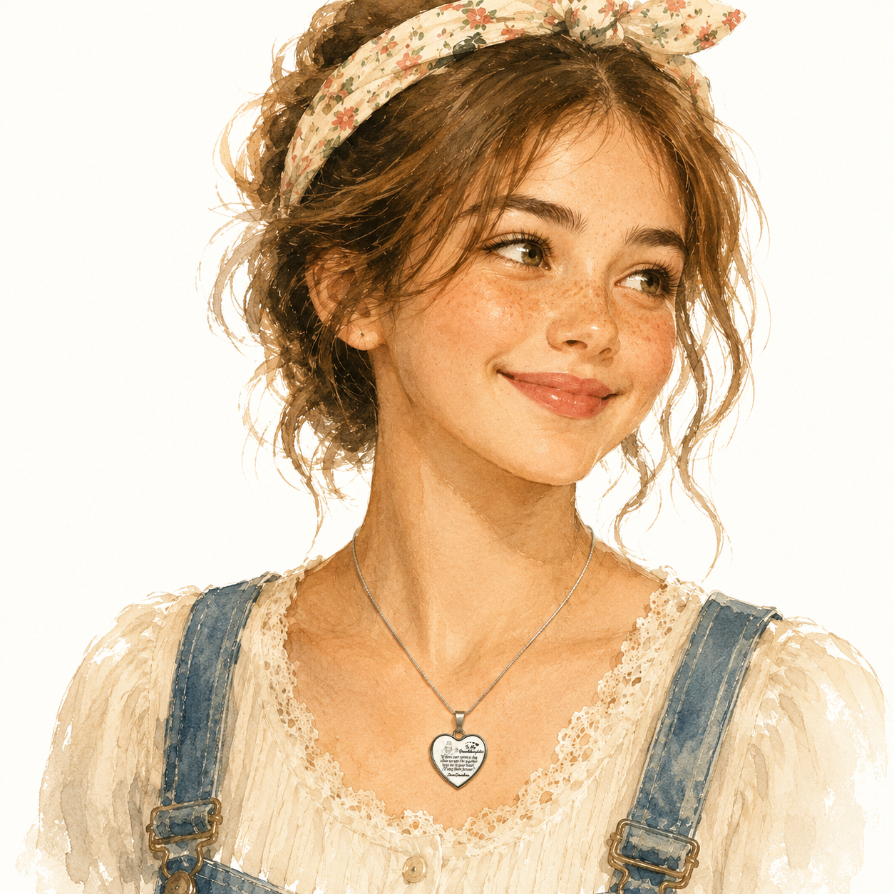 To My Granddaughter Necklace from Grandma – If There Ever Comes a Day Heart Pendant Gift